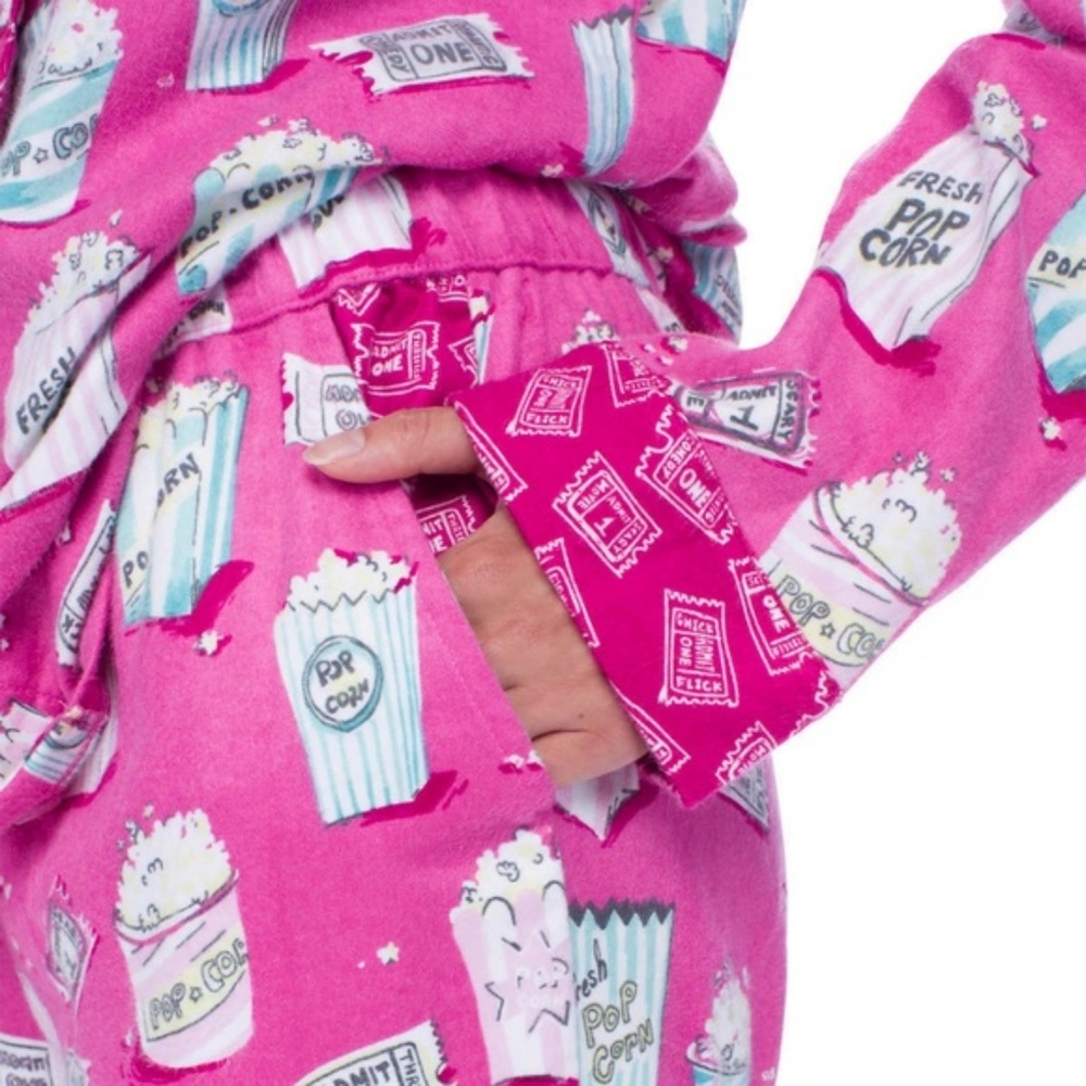 munki munki Women Pajama Set Classic Flannel Pink - Picture 5 of 7